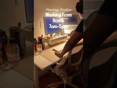 Work From Home Vlog| morning routine before 7am-5pm corporate job  #wfh #shorts #morningroutine