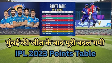 MI vs DC and updated Points Table | IPL 2023 Points Table | Final Points Table
