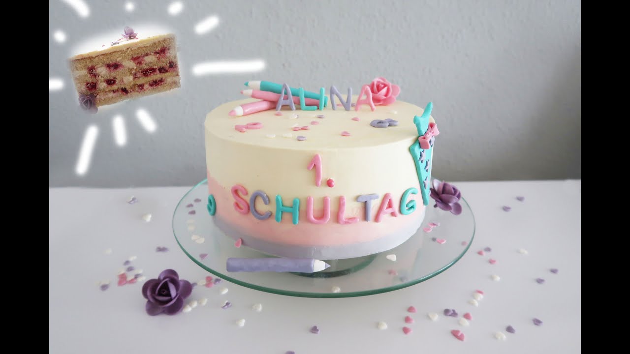 einfachste 🍓und schnellsteTorte zur Einschulung самый простой и бысртый торт для  школы @lucylife2019