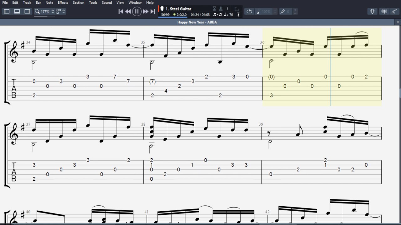 [Guitar Tablature] Happy New Year - ABBA - YouTube