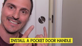 how to install a handle on a pocket door 🔒 (AMAZON LINK)