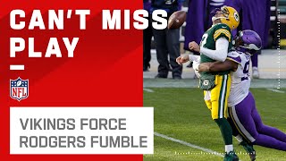 Vikings Force a Fumble from Rodgers to End the Game!