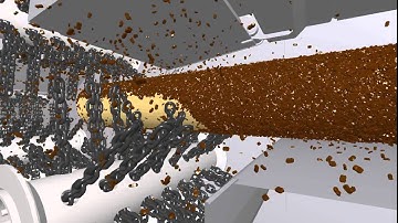 Log Debarking using EDEM Simulation (Courtesy of Astec, Inc.)
