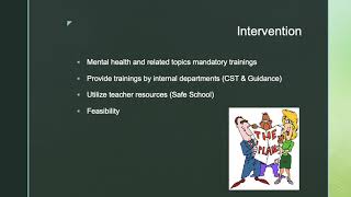 GD Needs Assessment Intervention
