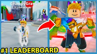 WE GOT NUMBER 1 IN THE GLOBAL LEADERBOARD! | Roblox Lift Legends Simulator