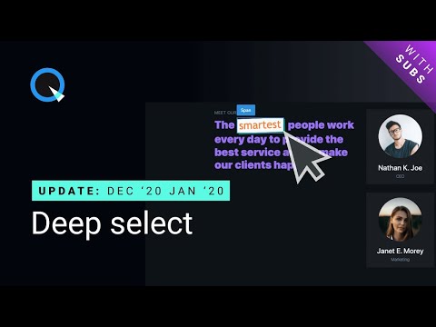 Updates in December 2020 — January 2021: Deep select [eng/rus subs]
