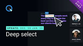 Updates in December 2020 — January 2021: Deep select [eng/rus subs]