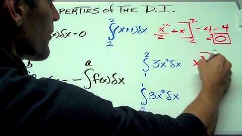 Calculus 25 The Definite Integral and its Properties
