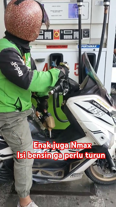 Isi Bensin Ga perlu turun kalau pake Nmax #motor #pertamina #gojek #ojek #driver #jumatberkah