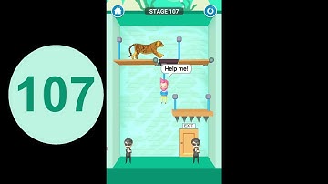 Rescue Cut Level 107 [2021] rescue cut rope puzzle
