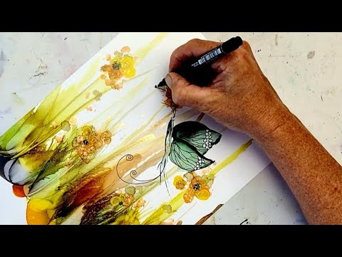 Abstract elephant painting, fluid art alcohol ink painting – Handmade on  Main