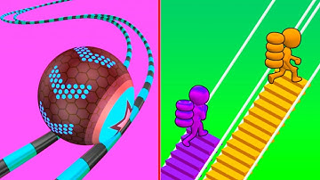 Going Ball vs Bridge Race Speed Run Mobile Gameplay Walkthrough  iOS , Android  Colour Run