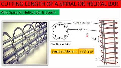 find Length of spiral Bar or Helical Bar|why we use Spiral bar?|Cutting length of spiral bar