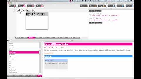 SonicPi - Lesson 12 - Using the Help Section