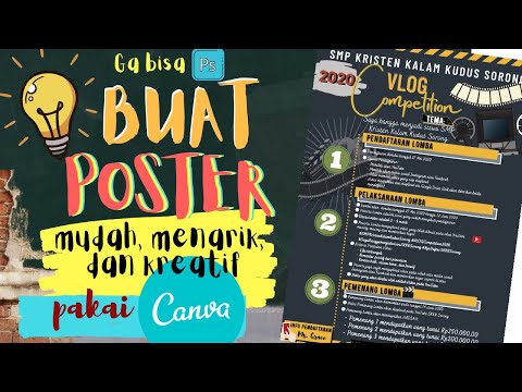 Membuat Poster mudah, menarik, dan kreatif pakai Canva APK || Ga jago Photoshop atau Corel Draw