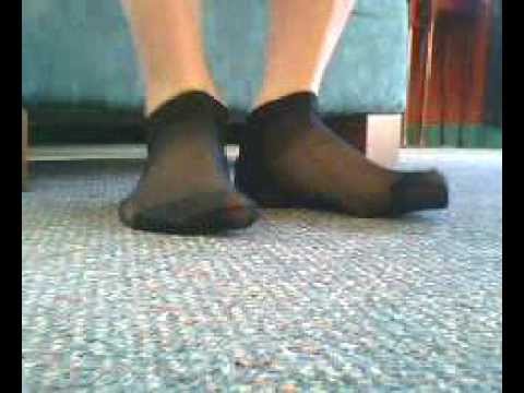 Sheer Black Sock Foot Play