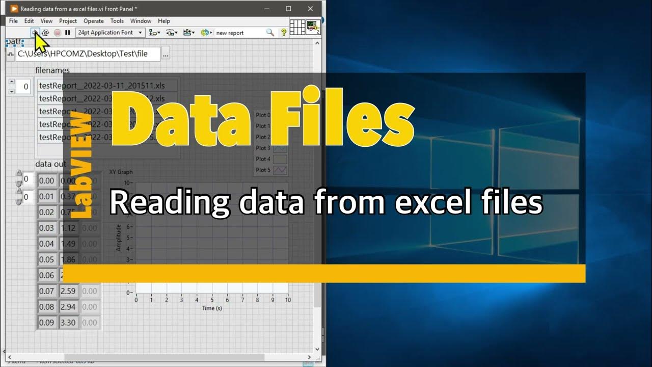 LabVIEW (Data files) #EP2 Reading data from excel files - YouTube