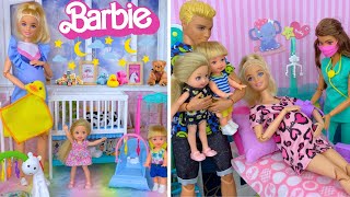 Barbie & Ken Doll Family Baby Stories  New Nursery and Baby Arrival