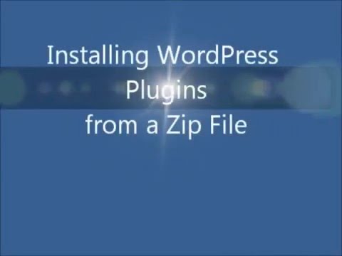 Install WordPress Plugins from a Zip File