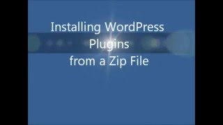 Install WordPress Plugins from a Zip File