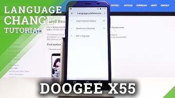 How to Change System Language in DOOGEE X55 - Language Options