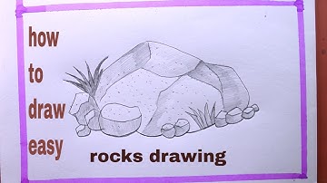 How To Draw Rocks Easy/Rocks Drawing Easy Way