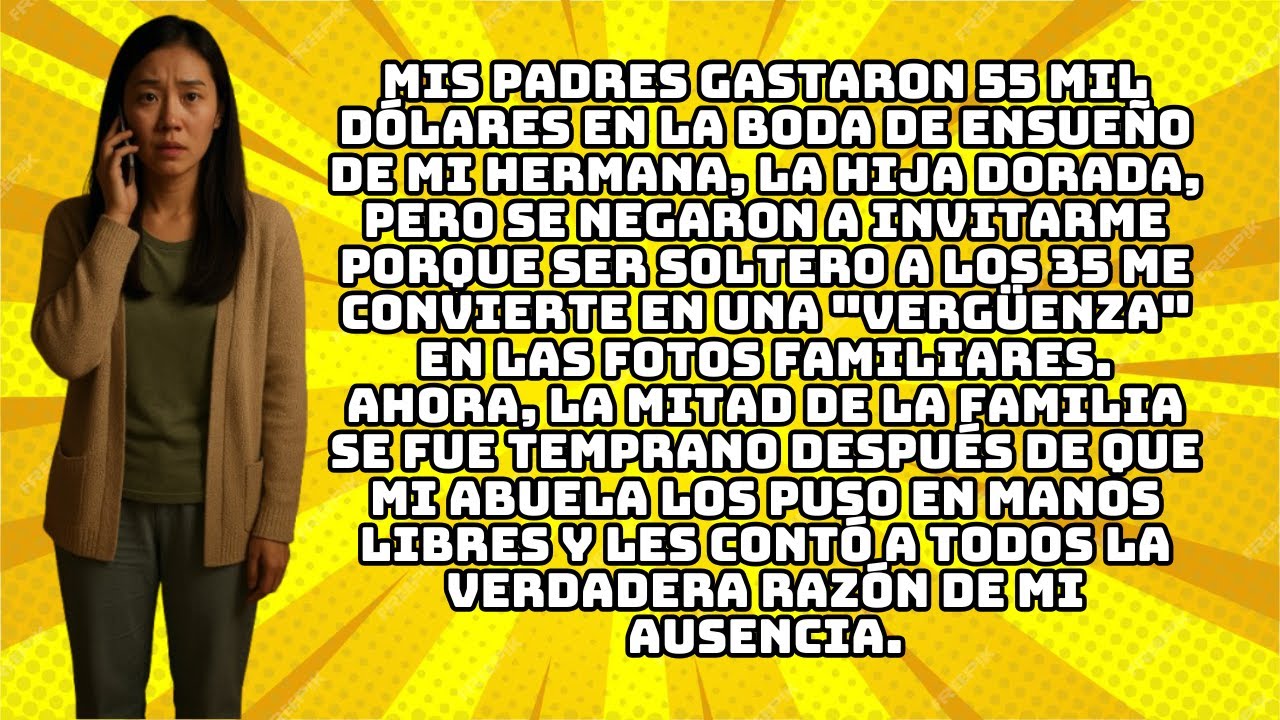 MIS PADRES GASTARON 55 MIL DÓLARES EN LA BODA DE ENSUEÑO DE MI HERMANA, LA HIJA DORADA, PERO SE...