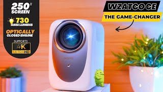 The Best Budget Projector 2023🔥Wzatco CE Portable Projector Review⚡️Unboxing⚡️Features⚡️Performance