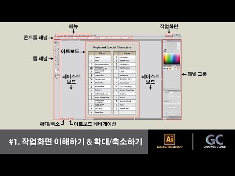 일러스트레이터 강좌 #1. 작업화면 이해하기 & 확대/축소하기