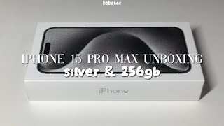 iPHONE 15 PRO MAX UNBOXING (silver & 256gb)