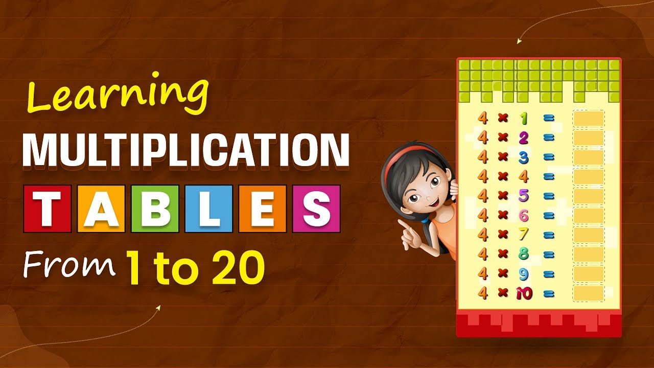 Learning Multiplication Tables From 1 to 20 | Easy Way to Learn ...