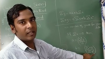 y=a+bx | Straight Line Trend | Least Square Method | Unit-3, Time series | Class 12 | Statistics