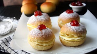 How to make Cream buns | Bun with butter cream filling| The cookbook