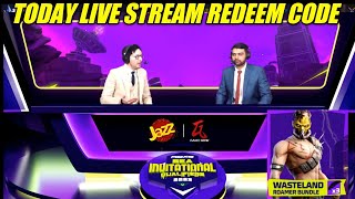 Free fire Pakistan live stream redeem codes | Today new redeem codes free fire | New redeem code