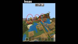 Minecraft Op Village With Three Blacksmith At Spawn||