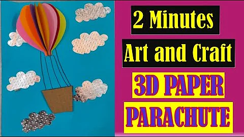 How to make paper Parachute | Flying Parachute | Origami | DIY | Parachute Easy Step By Step