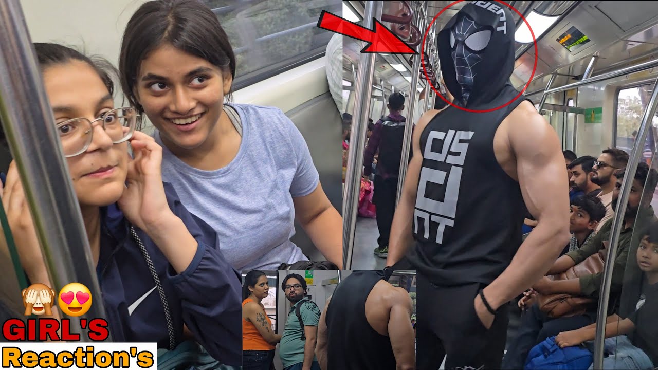 🙈😍WHEN SPIDER MAN MASK BODYBUILDER GOES SHIRTLESS IN MALL🕷💪-Epic Metro Girls Reaction || Part-2