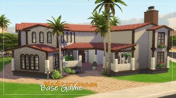 BASE GAME MEDITERRANEAN | Stop Motion Build | The Sims 4