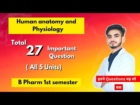Human anatomy and physiology b pharmacy 1st year important questions ...