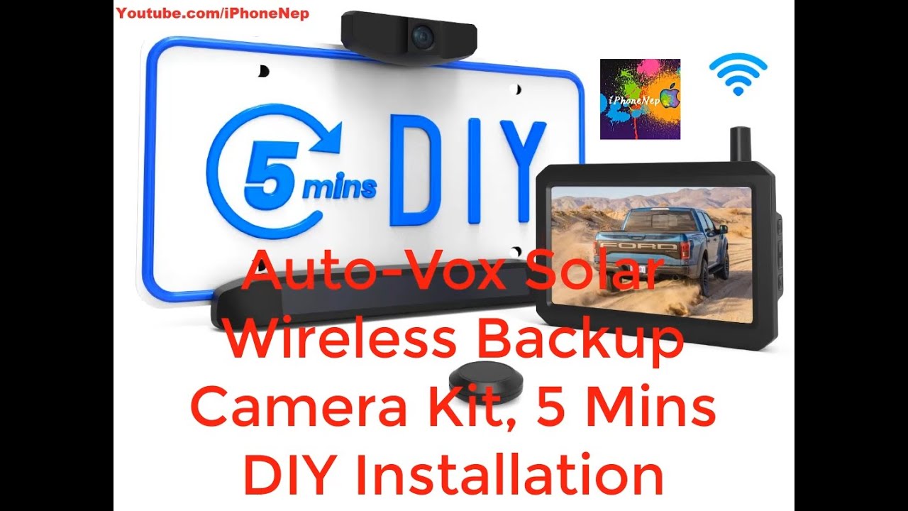 AutoVox Solar Wireless Backup Camera5 Mins DIY Installation Camera