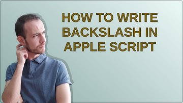 How to write backslash in Apple script