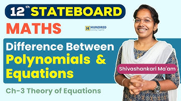 12th Maths Important Questions 2023 Chapter 3 Theory of Equations - Equations,Polynomial &Expression