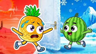 hot vs cold food challenge baby learns opposites nursery