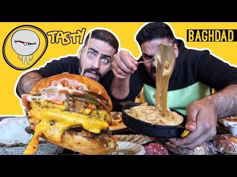 تحدي مطعم تيستي بغداد المختص في آكلات بالجبن برغر وغواصة وشاورما بالجبن وبيتزا وبروستد  