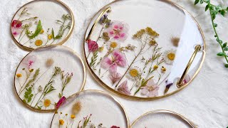 Casting Flowers in a Resin Coaster and Tray Set screenshot 5