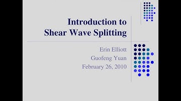 Shear wave splitting