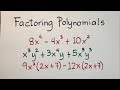 Factoring Polynomials Quiz