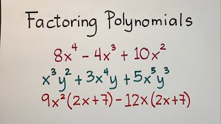 Factoring Polynomials - Common Monomial Factoring Grade 8