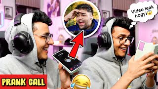 TRIGGERED INSAAN - Prank calls @DhiruMonchikk on stream🤣 || Video leaked?