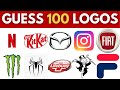 Guess 100 world famous logos in 3 sec challenge | logo quiz 2025 | Logo quiz #6 |